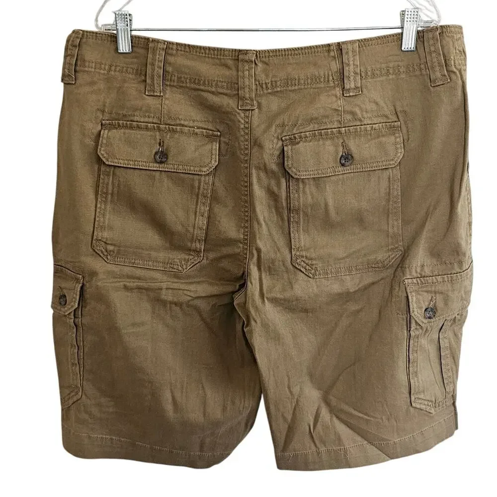 Route 66 Men's Cargo Shorts, Tan, Size 38